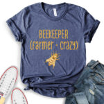 beekeeper t shirt for women heather navy
