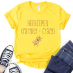 beekeeper t shirt for women yellow