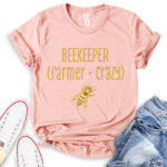 beekeeper t shirt heather peach