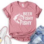 beer fishy fishy t shirt for women heather mauve