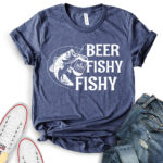 beer fishy fishy t shirt for women heather navy