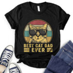 best cat dad t shirt black