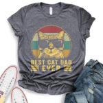 best cat dad t shirt for women heather dark grey