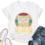 best cat dad t shirt for women white
