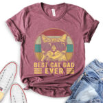 best cat dad t shirt heather maroon