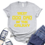 best dog dad in the galaxy t shirt for women heather light grey