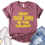 best dog dad in the galaxy t shirt heather maroon