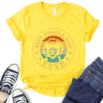 best doodle dad ever t shirt for women yellow