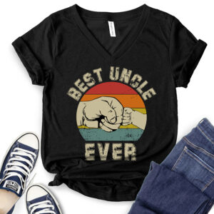 Best Uncle Ever T-Shirt V-Neck for Women 2