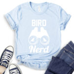 bird nerd t shirt baby blue