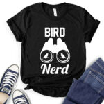 bird nerd t shirt black
