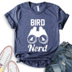 bird nerd t shirt for women heather navy