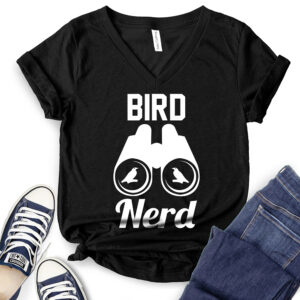 Bird Nerd T-Shirt V-Neck for Women 2