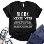 black mixed with t shirt for women black