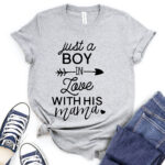 boy in love t shirt heather light grey