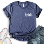 bride t shirt for women heather navy