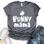 bunny mama t shirt for women heather dark grey