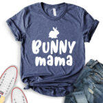 bunny mama t shirt for women heather navy