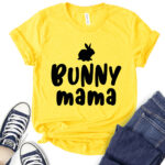 bunny mama t shirt for women yellow