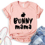 bunny mama t shirt heather peach