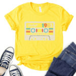 casette-vintage-1983-t-shirt-for-women-yellow