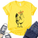 chicken t shirt for women yellow