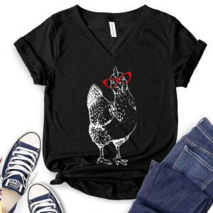 Chicken T-Shirt V-Neck for Women 2