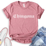 chingona t shirt for women heather mauve