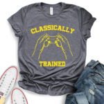 classicaly trained t shirt for women heather dark grey