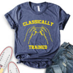 classicaly trained t shirt for women heather navy