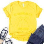 classicaly trained t shirt for women yellow