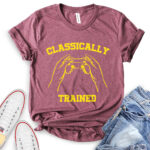classicaly trained t shirt heather maroon