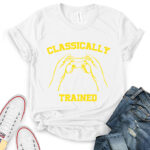 classicaly trained t shirt white