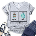 coffee-t-shirt-for-women-v-neck-heather-light-grey