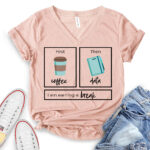 coffee-t-shirt-for-women-v-neck-heather-peach