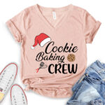 cookie-baking-crew-t-shirt-v-neck-for-women-heather-peach