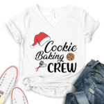 cookie-baking-crew-t-shirt-v-neck-for-women-white