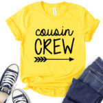 cousin crew t shirt for women yellow