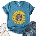 create your own sunshine t shirt for women heather deep teal