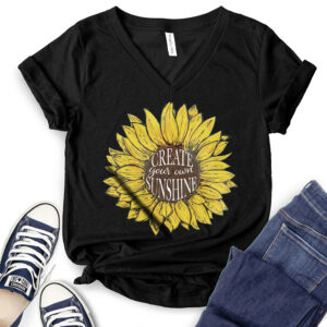 Create Your Own Sunshine T-Shirt V-Neck for Women 2