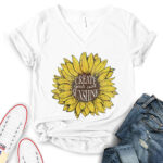 create your own sunshine t shirt v neck for women white