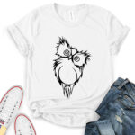 cute owl t shirt for women white