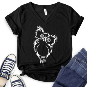 Cute Owl T-Shirt V-Neck for Women 2