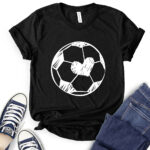 cute soccer t shirt black