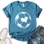 cute soccer t shirt for women heather deep teal
