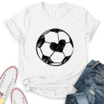 cute soccer t shirt for women white