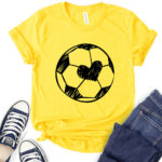 cute soccer t shirt for women yellow