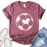 cute soccer t shirt heather maroon