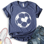cute soccer t shirt heather navy
