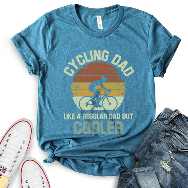 cycling dad like a regular dad but cooler t shirt for women heather deep teal